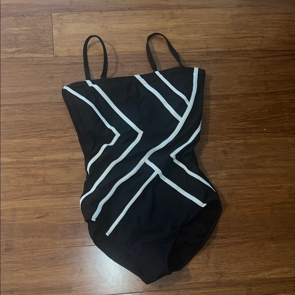 Gottex Black and White One Piece Swimsuit